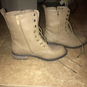 Tan Forever 21 Combat Boots - NEVER WORN
